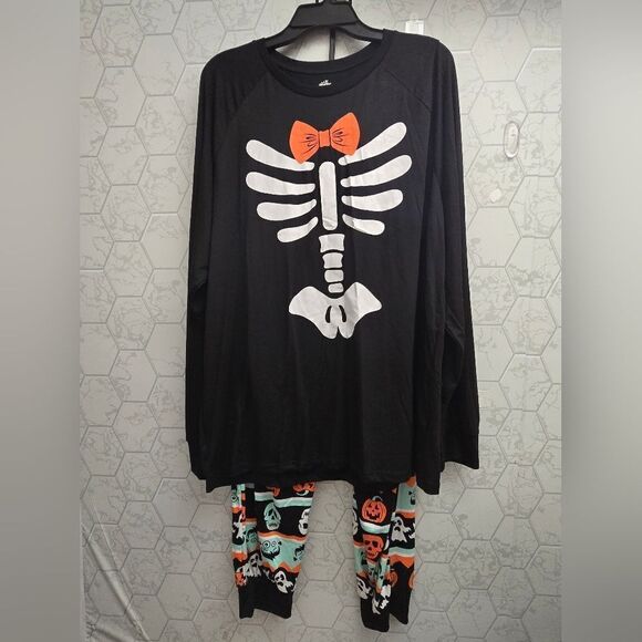 Nwt Way To Celebrate Halloween Men's Skeleton Matching Family Pajama Set, Sz XL - Picture 4 of 9